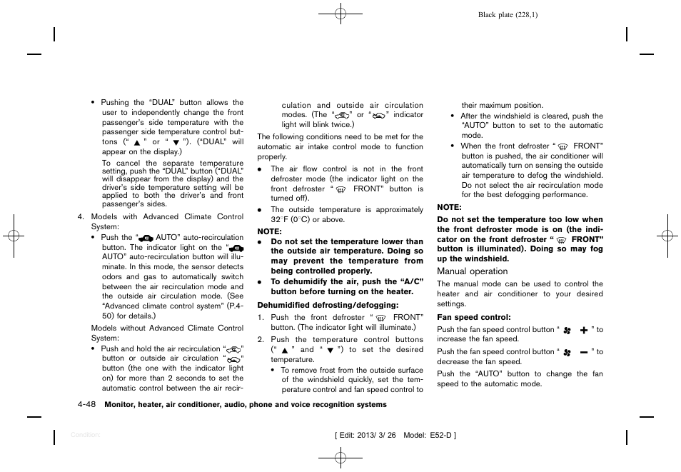 NISSAN 2013 Quest - Owner's Manual User Manual | Page 232 / 485