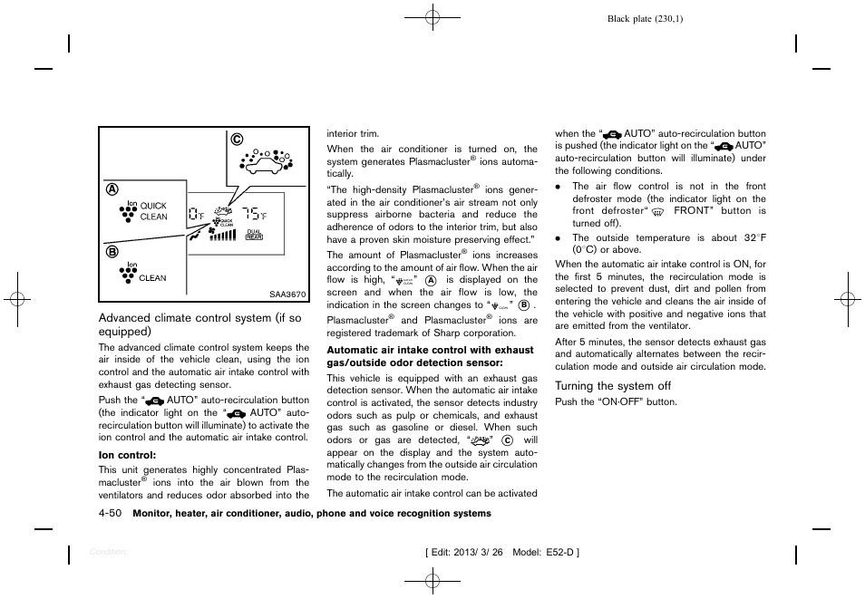 NISSAN 2013 Quest - Owner's Manual User Manual | Page 234 / 485