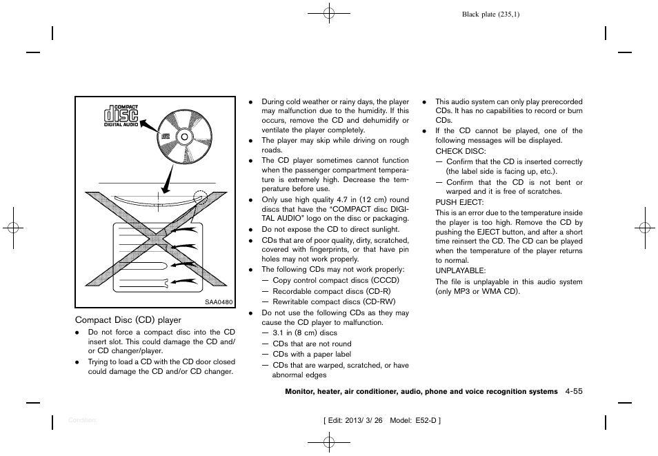 NISSAN 2013 Quest - Owner's Manual User Manual | Page 239 / 485