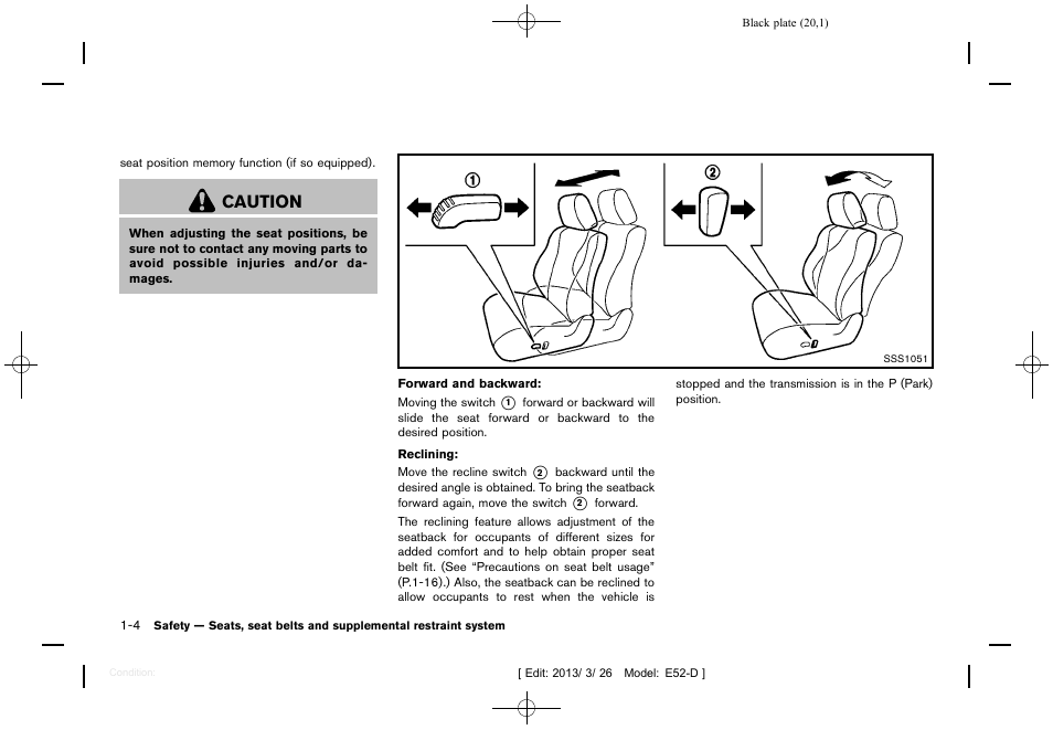 Caution | NISSAN 2013 Quest - Owner's Manual User Manual | Page 24 / 485