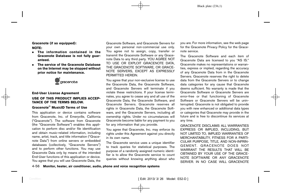 NISSAN 2013 Quest - Owner's Manual User Manual | Page 240 / 485