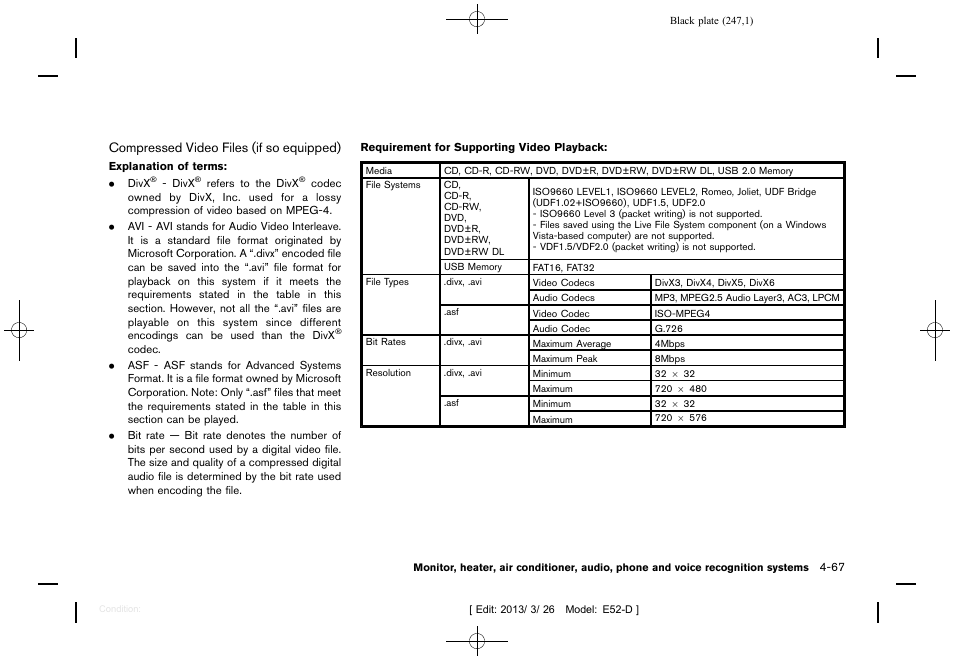 NISSAN 2013 Quest - Owner's Manual User Manual | Page 251 / 485