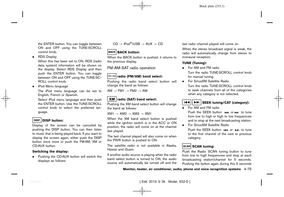 NISSAN 2013 Quest - Owner's Manual User Manual | Page 259 / 485