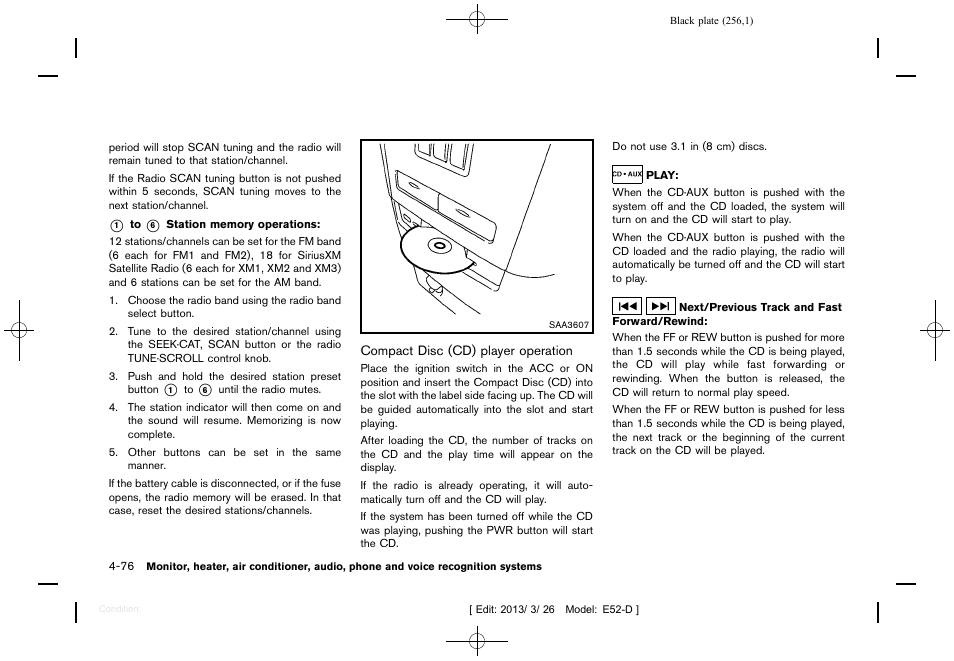 NISSAN 2013 Quest - Owner's Manual User Manual | Page 260 / 485