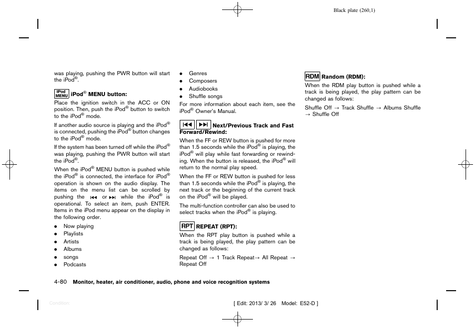 NISSAN 2013 Quest - Owner's Manual User Manual | Page 264 / 485