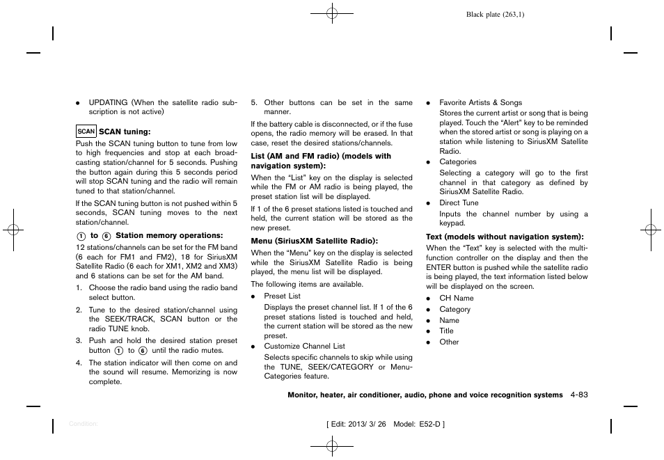 NISSAN 2013 Quest - Owner's Manual User Manual | Page 267 / 485