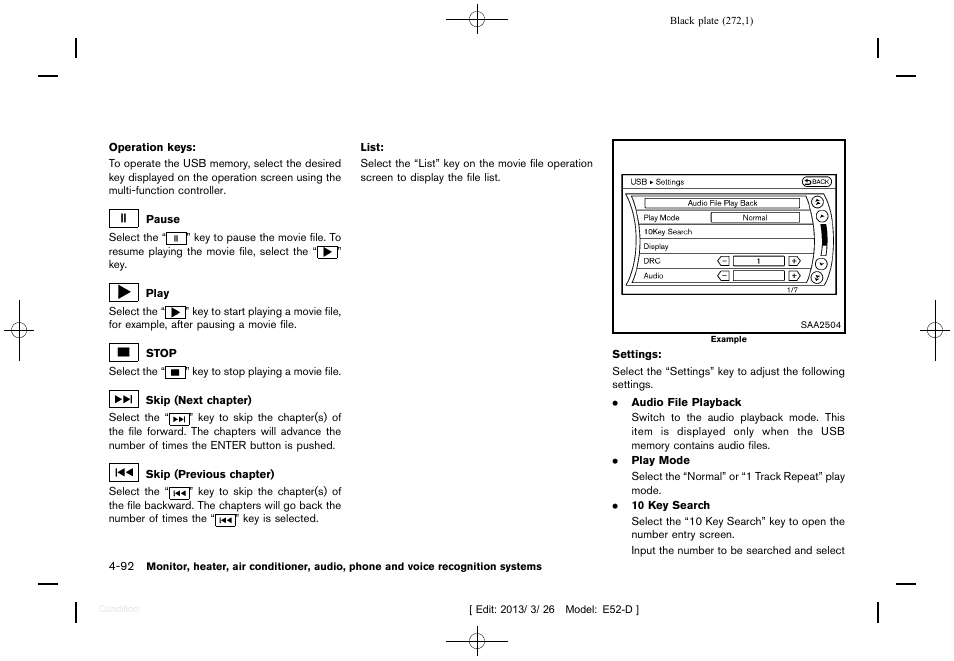 NISSAN 2013 Quest - Owner's Manual User Manual | Page 276 / 485