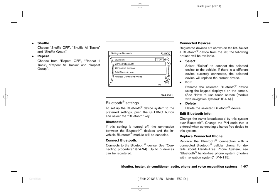 NISSAN 2013 Quest - Owner's Manual User Manual | Page 281 / 485