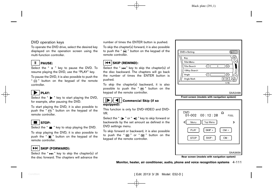 NISSAN 2013 Quest - Owner's Manual User Manual | Page 295 / 485