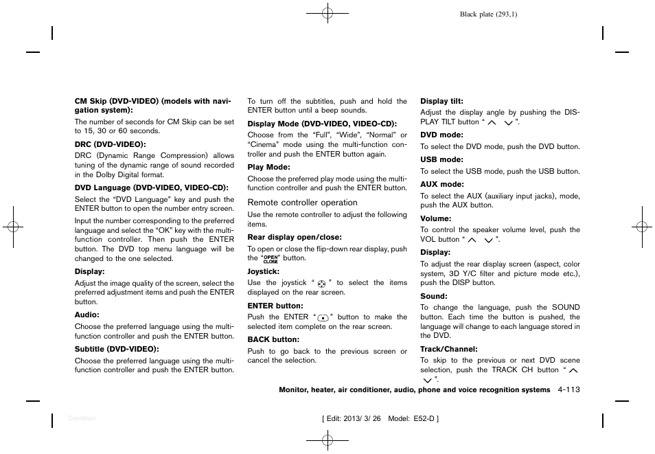 NISSAN 2013 Quest - Owner's Manual User Manual | Page 297 / 485