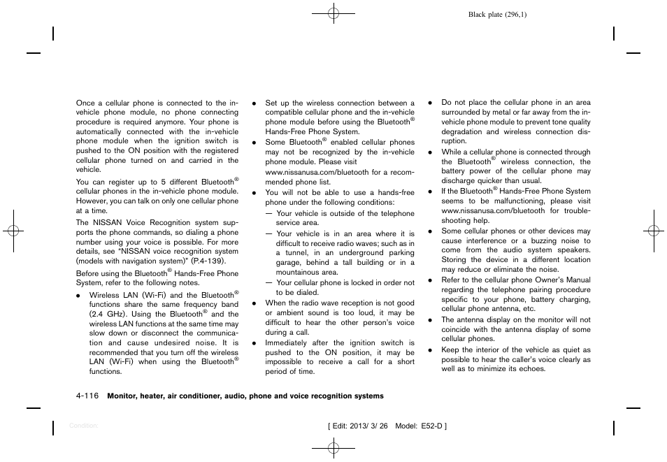 NISSAN 2013 Quest - Owner's Manual User Manual | Page 300 / 485