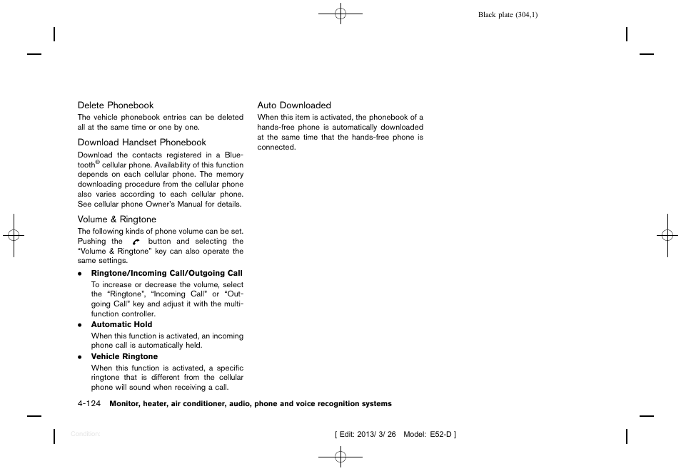 NISSAN 2013 Quest - Owner's Manual User Manual | Page 308 / 485