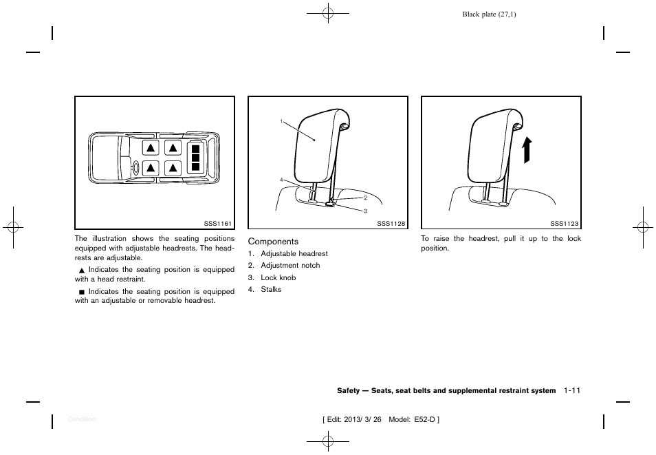 NISSAN 2013 Quest - Owner's Manual User Manual | Page 31 / 485