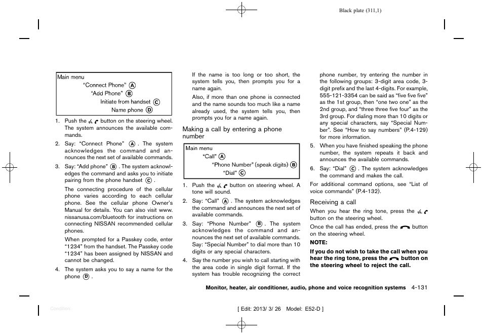 NISSAN 2013 Quest - Owner's Manual User Manual | Page 315 / 485