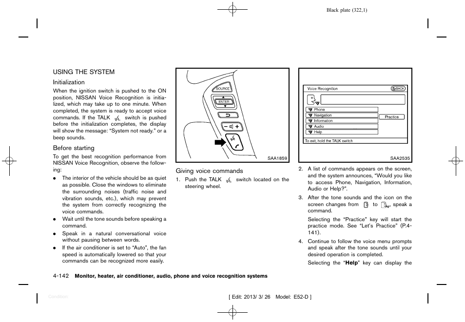 Using the system -142 | NISSAN 2013 Quest - Owner's Manual User Manual | Page 326 / 485