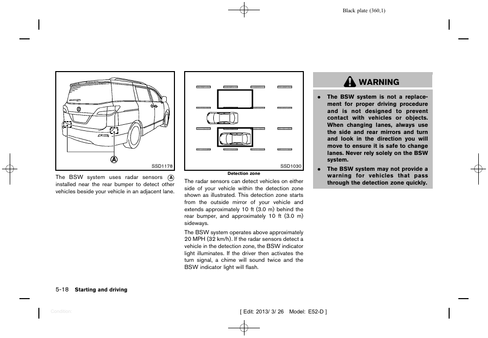 Warning | NISSAN 2013 Quest - Owner's Manual User Manual | Page 364 / 485