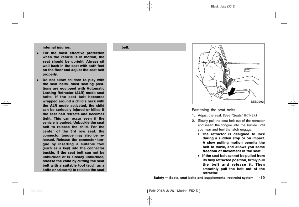 NISSAN 2013 Quest - Owner's Manual User Manual | Page 39 / 485