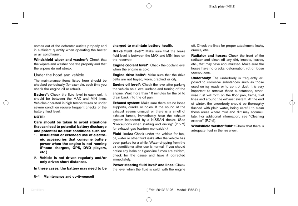 NISSAN 2013 Quest - Owner's Manual User Manual | Page 412 / 485