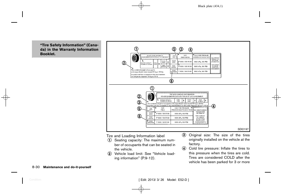 NISSAN 2013 Quest - Owner's Manual User Manual | Page 438 / 485