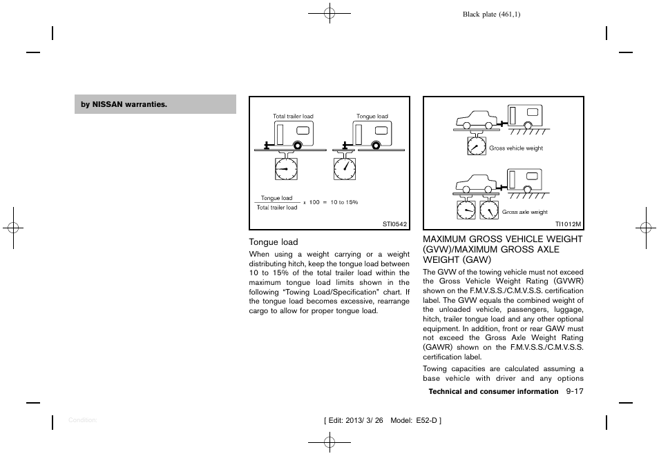 NISSAN 2013 Quest - Owner's Manual User Manual | Page 465 / 485