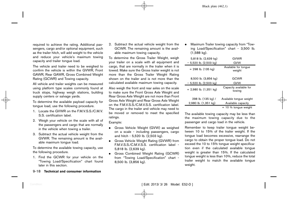 NISSAN 2013 Quest - Owner's Manual User Manual | Page 466 / 485