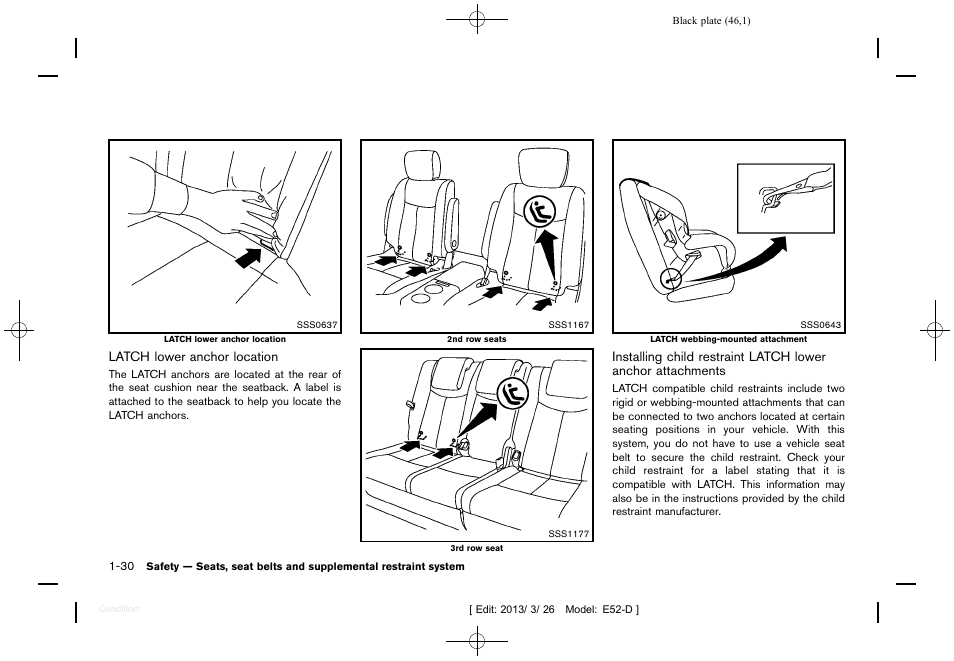 NISSAN 2013 Quest - Owner's Manual User Manual | Page 50 / 485