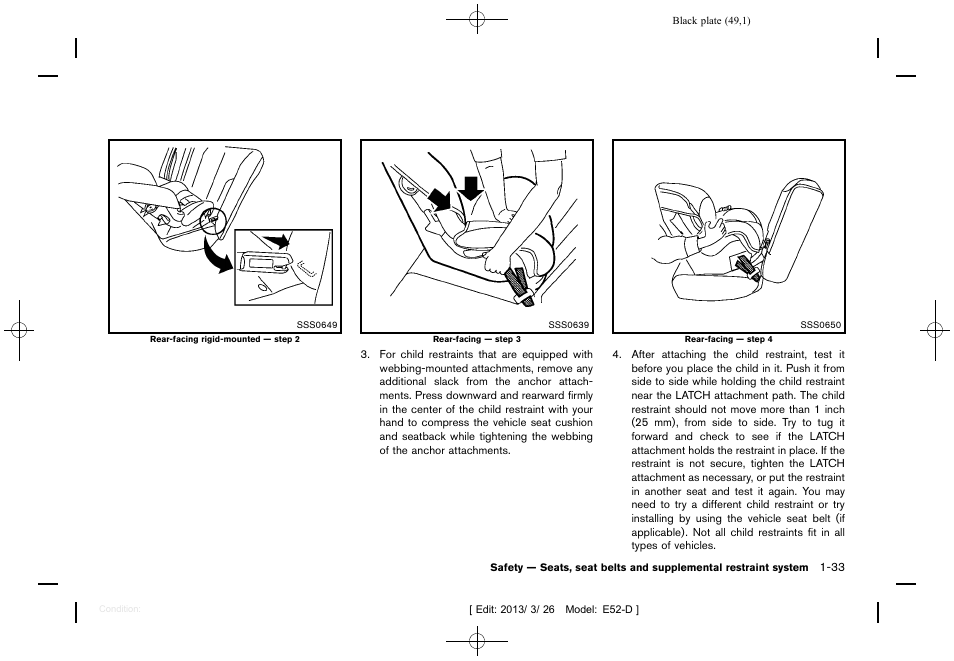 NISSAN 2013 Quest - Owner's Manual User Manual | Page 53 / 485