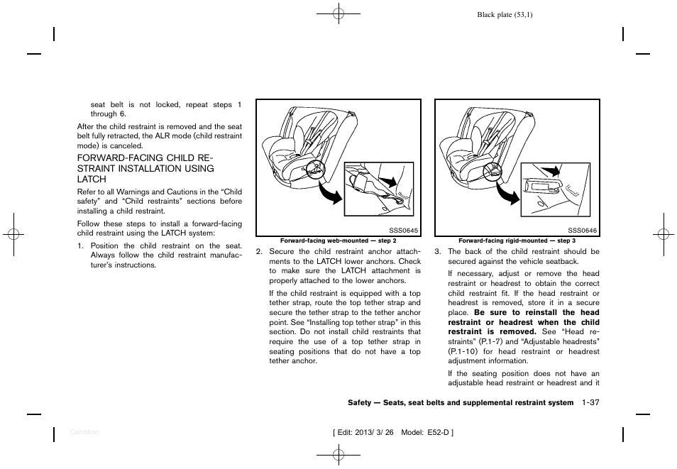 NISSAN 2013 Quest - Owner's Manual User Manual | Page 57 / 485