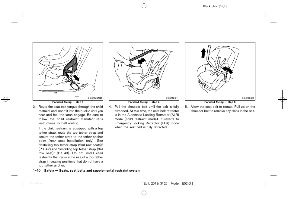 NISSAN 2013 Quest - Owner's Manual User Manual | Page 60 / 485