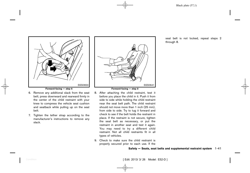 NISSAN 2013 Quest - Owner's Manual User Manual | Page 61 / 485