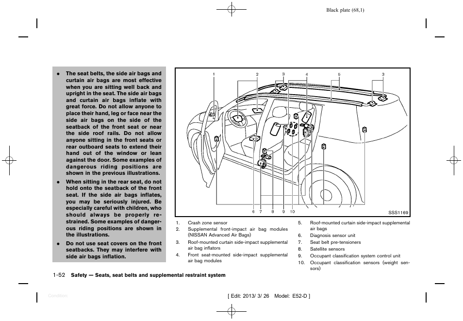 NISSAN 2013 Quest - Owner's Manual User Manual | Page 72 / 485