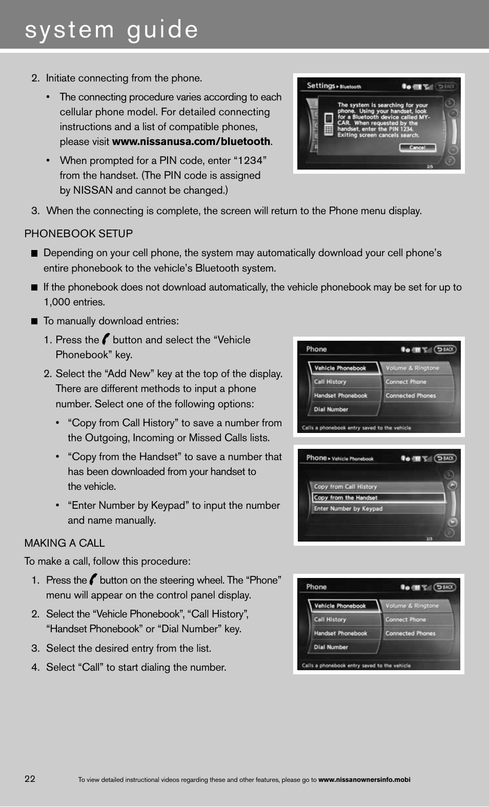 System guide | NISSAN 2013 Quest - Quick Reference Guide User Manual | Page 28 / 36