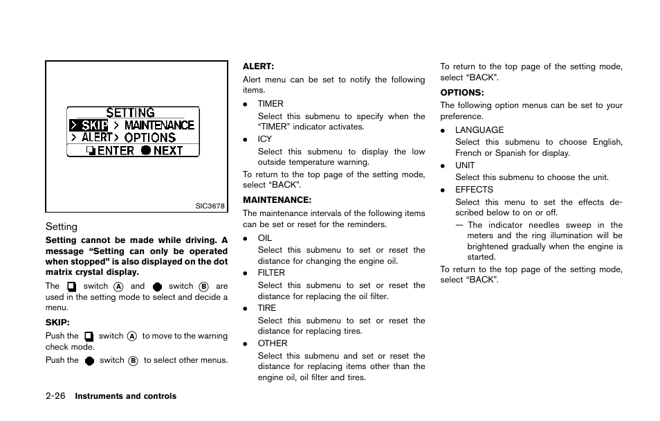 NISSAN 2014 Quest - Owner's Manual User Manual | Page 105 / 482