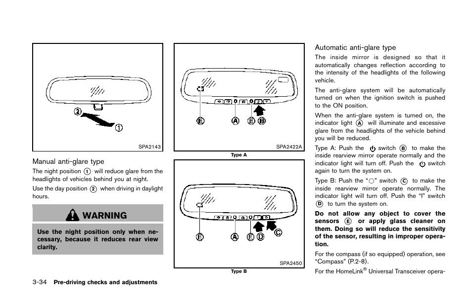 Warning | NISSAN 2014 Quest - Owner's Manual User Manual | Page 177 / 482