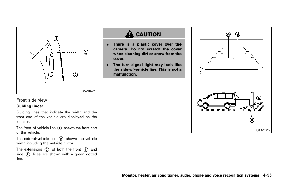 Caution | NISSAN 2014 Quest - Owner's Manual User Manual | Page 218 / 482