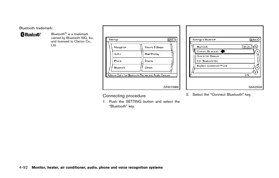 Connecting procedure | NISSAN 2014 Quest - Owner's Manual User Manual | Page 275 / 482