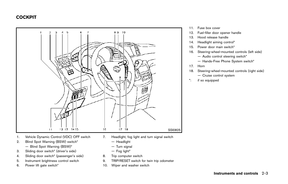 Cockpit -3, Cockpit | NISSAN 2014 Quest - Owner's Manual User Manual | Page 82 / 482