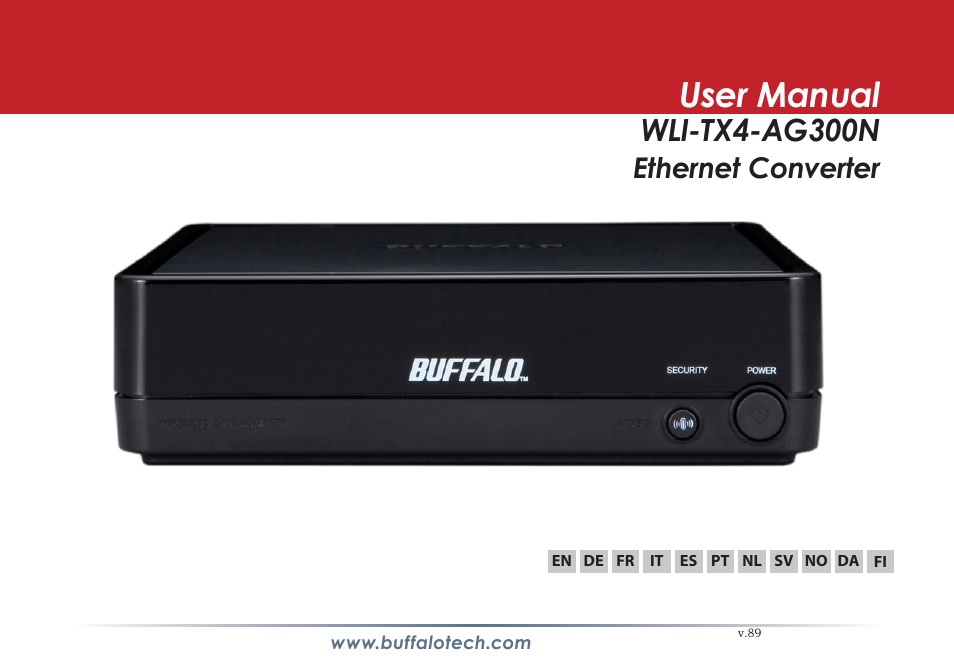 Buffalo Technology WLI-TX4-AG300N User Manual | 154 pages