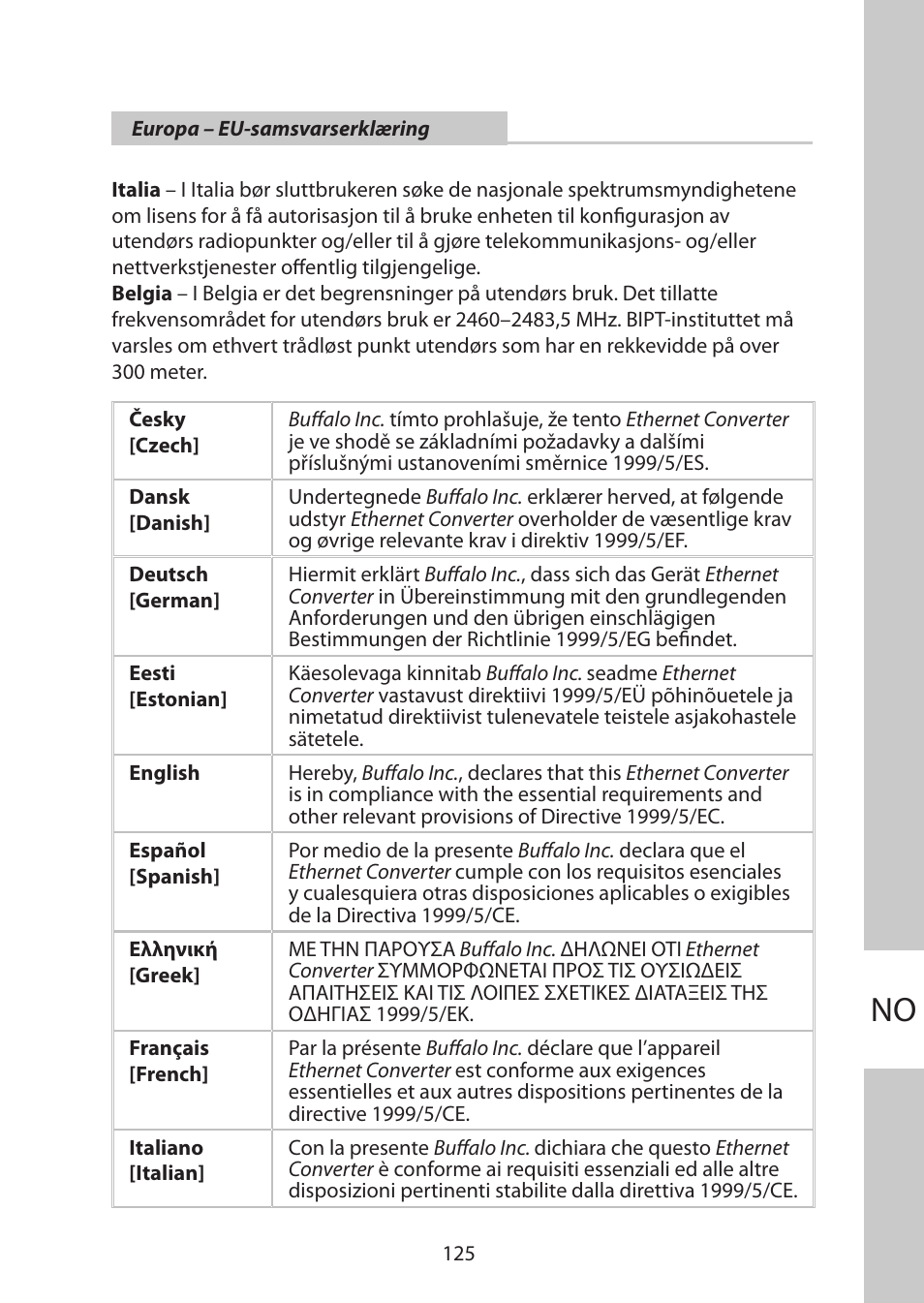 Buffalo Technology WLI-TX4-AG300N User Manual | Page 125 / 154