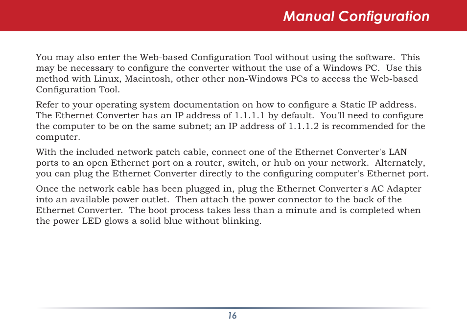 Manual configuration | Buffalo Technology WLI-TX4-AG300N User Manual | Page 16 / 154