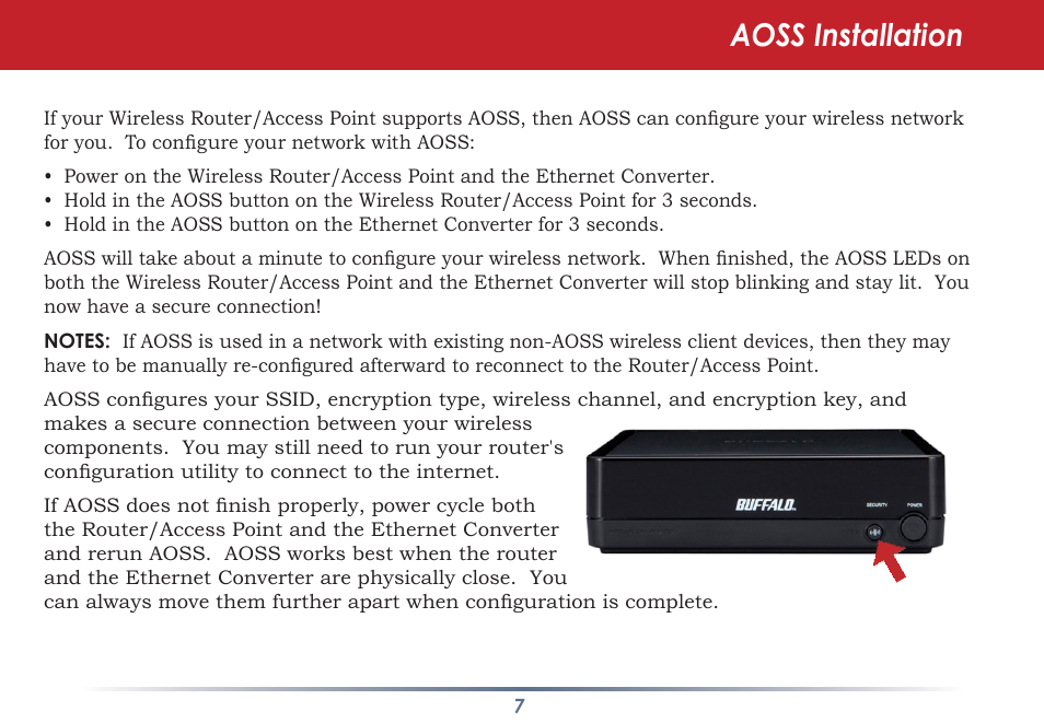 Aoss installation | Buffalo Technology WLI-TX4-AG300N User Manual | Page 7 / 154