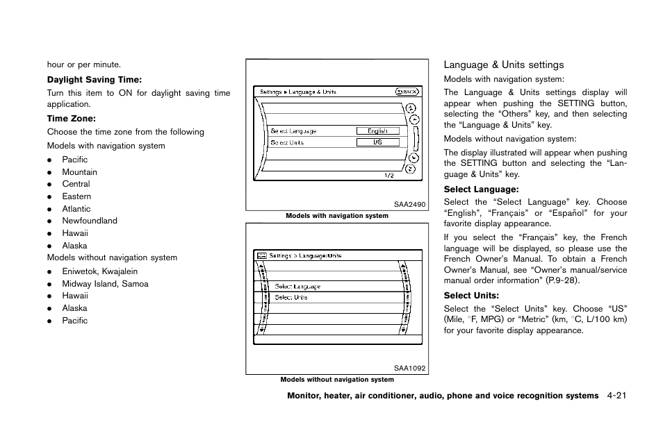 NISSAN 2015 Quest - Owner's Manual User Manual | Page 204 / 492