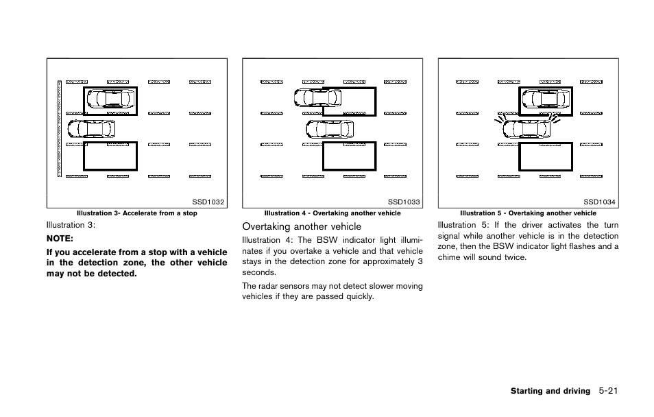 Overtaking another vehicle | NISSAN 2015 Quest - Owner's Manual User Manual | Page 374 / 492