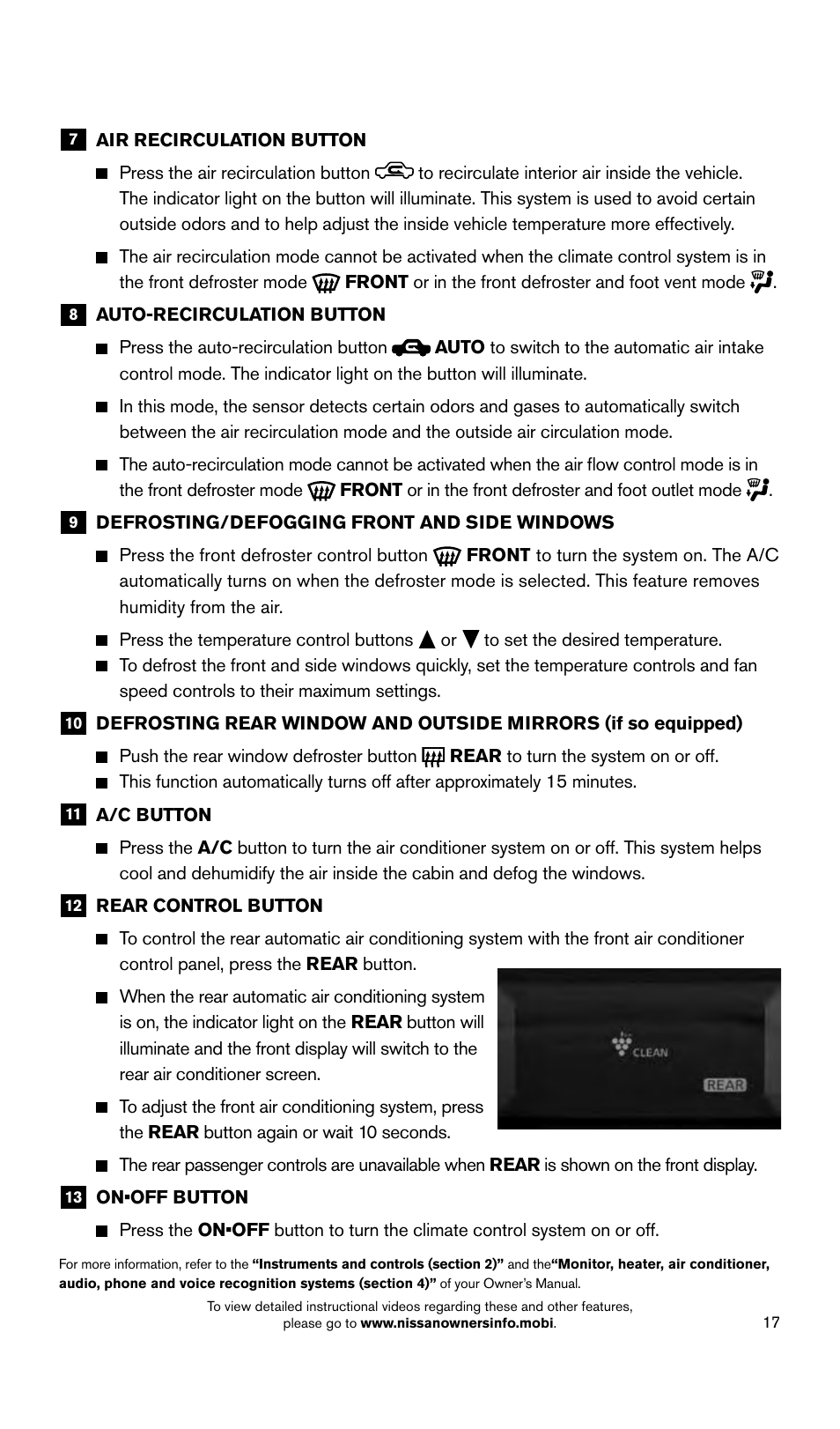 NISSAN 2015 Quest - Quick Reference Guide User Manual | Page 19 / 32