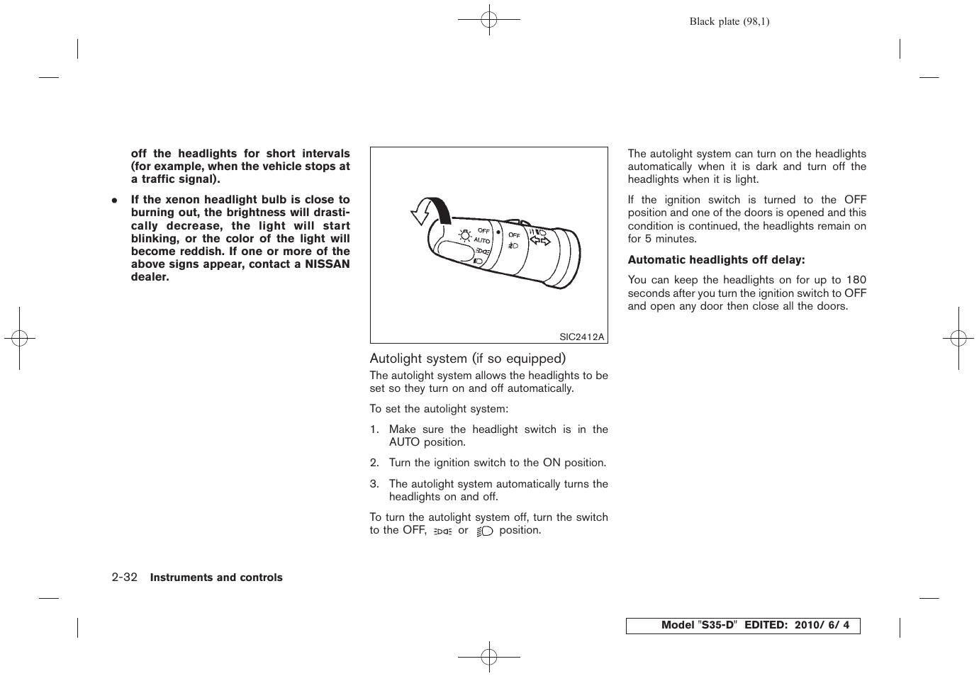 NISSAN 2011 Rogue - Owner's Manual User Manual | Page 100 / 369