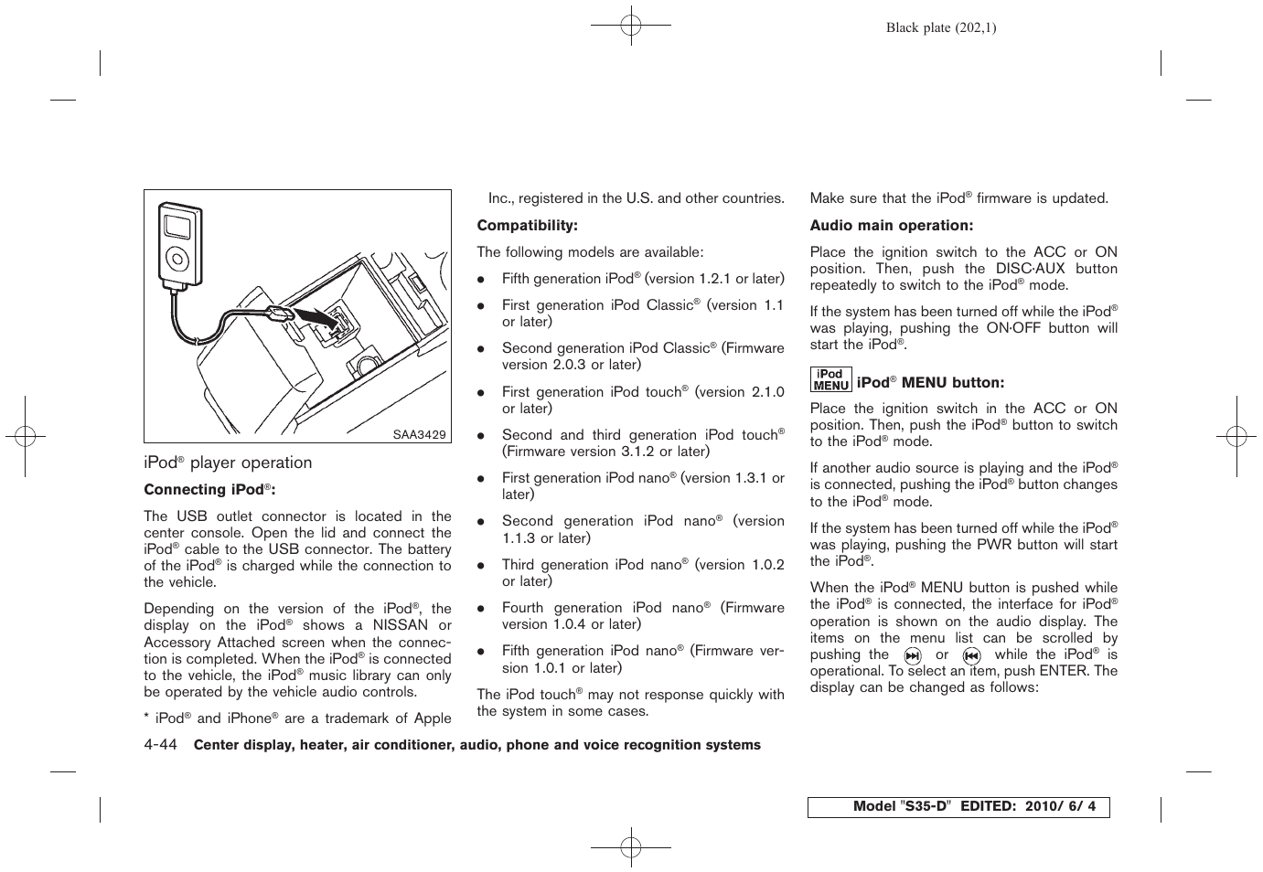 NISSAN 2011 Rogue - Owner's Manual User Manual | Page 202 / 369