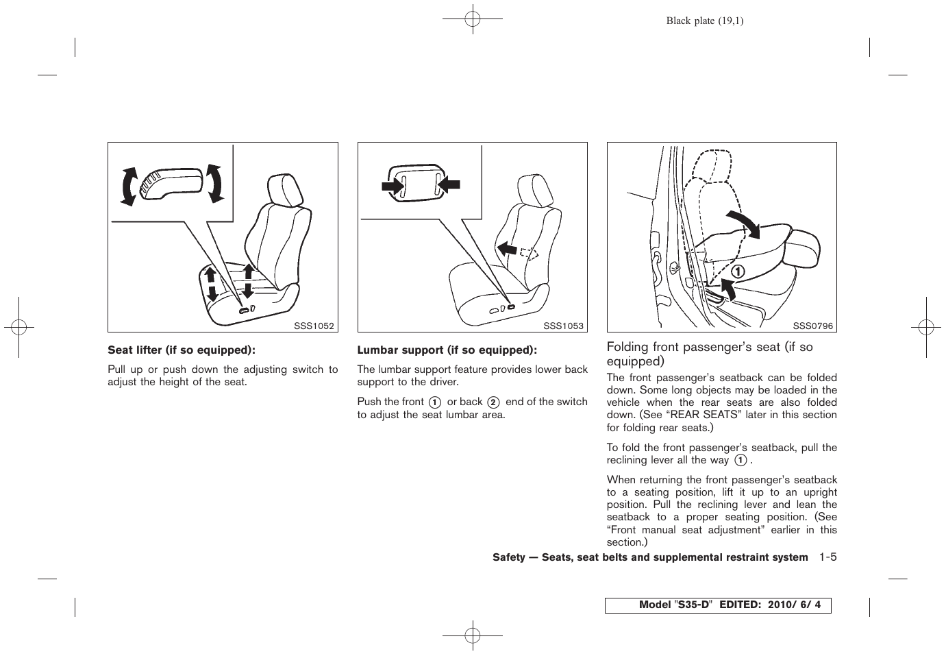NISSAN 2011 Rogue - Owner's Manual User Manual | Page 21 / 369