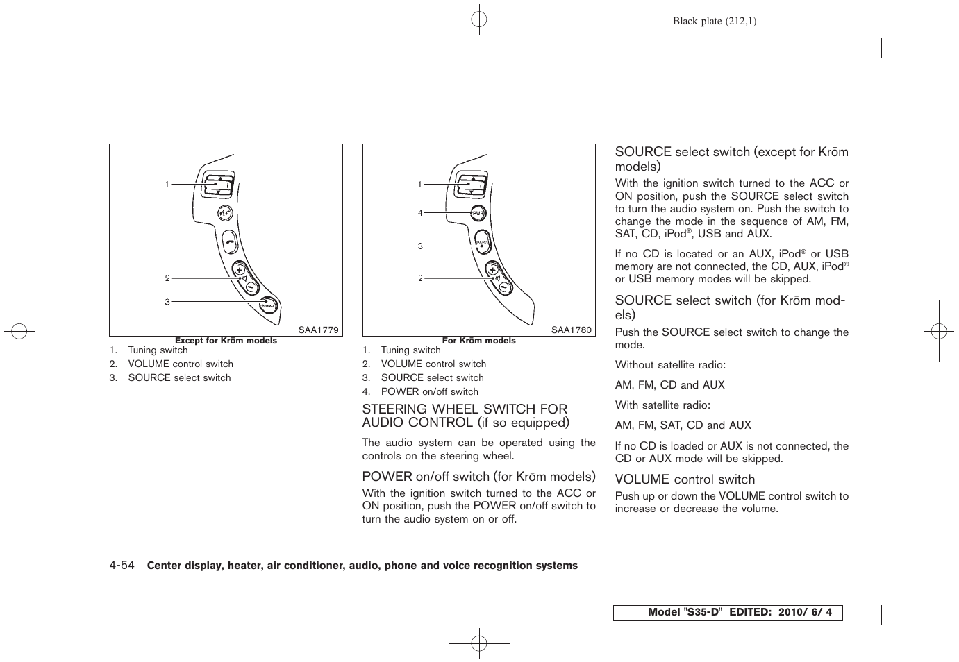 NISSAN 2011 Rogue - Owner's Manual User Manual | Page 212 / 369