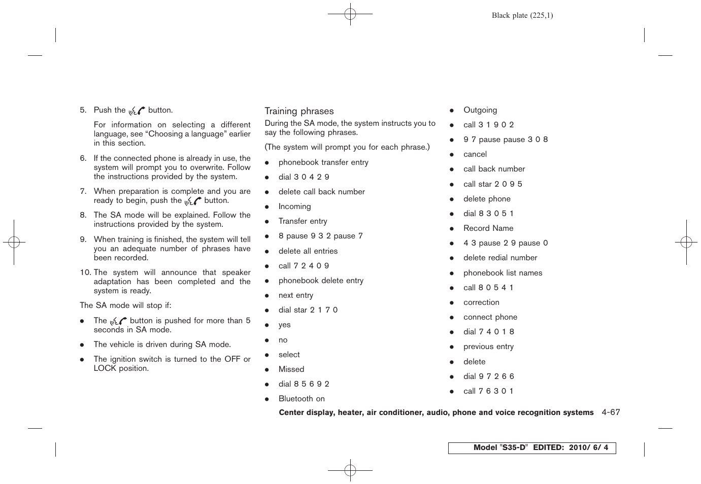 NISSAN 2011 Rogue - Owner's Manual User Manual | Page 225 / 369