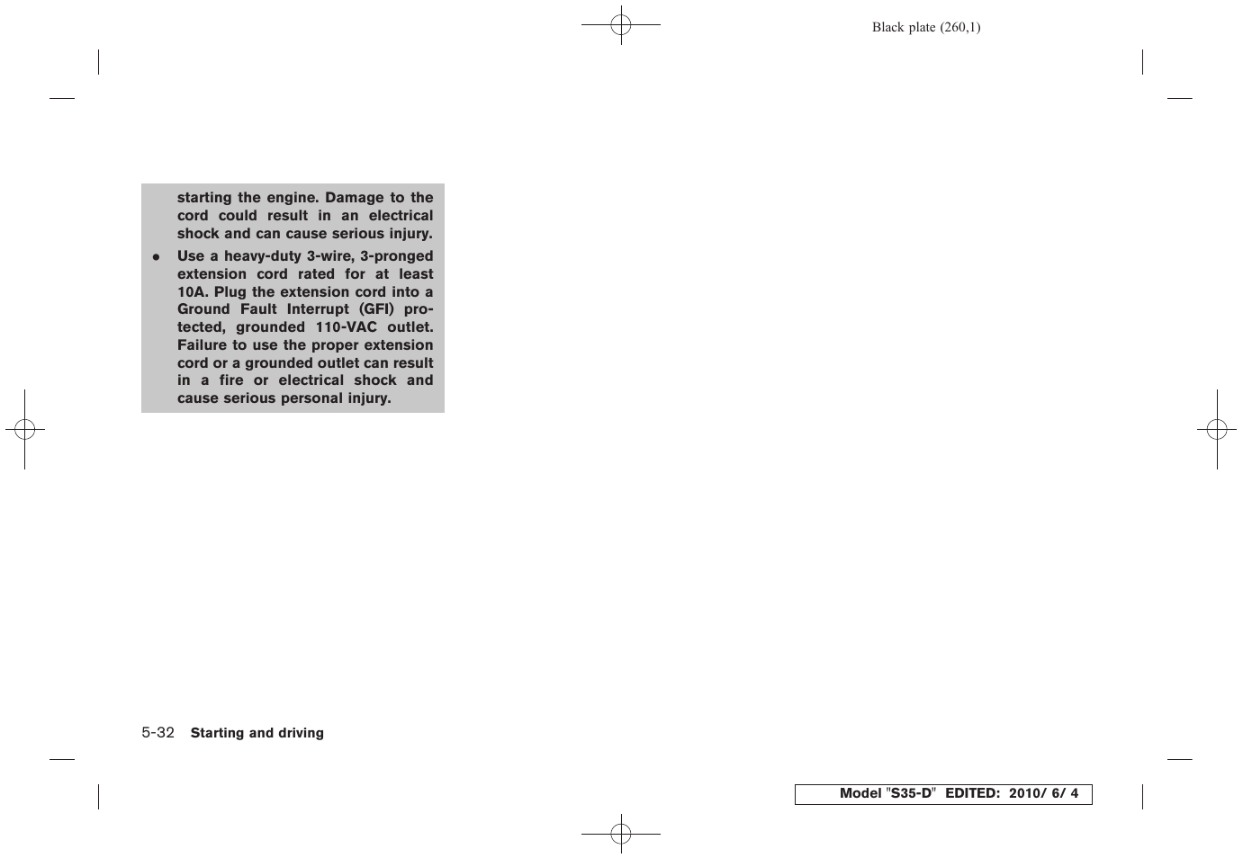 NISSAN 2011 Rogue - Owner's Manual User Manual | Page 260 / 369